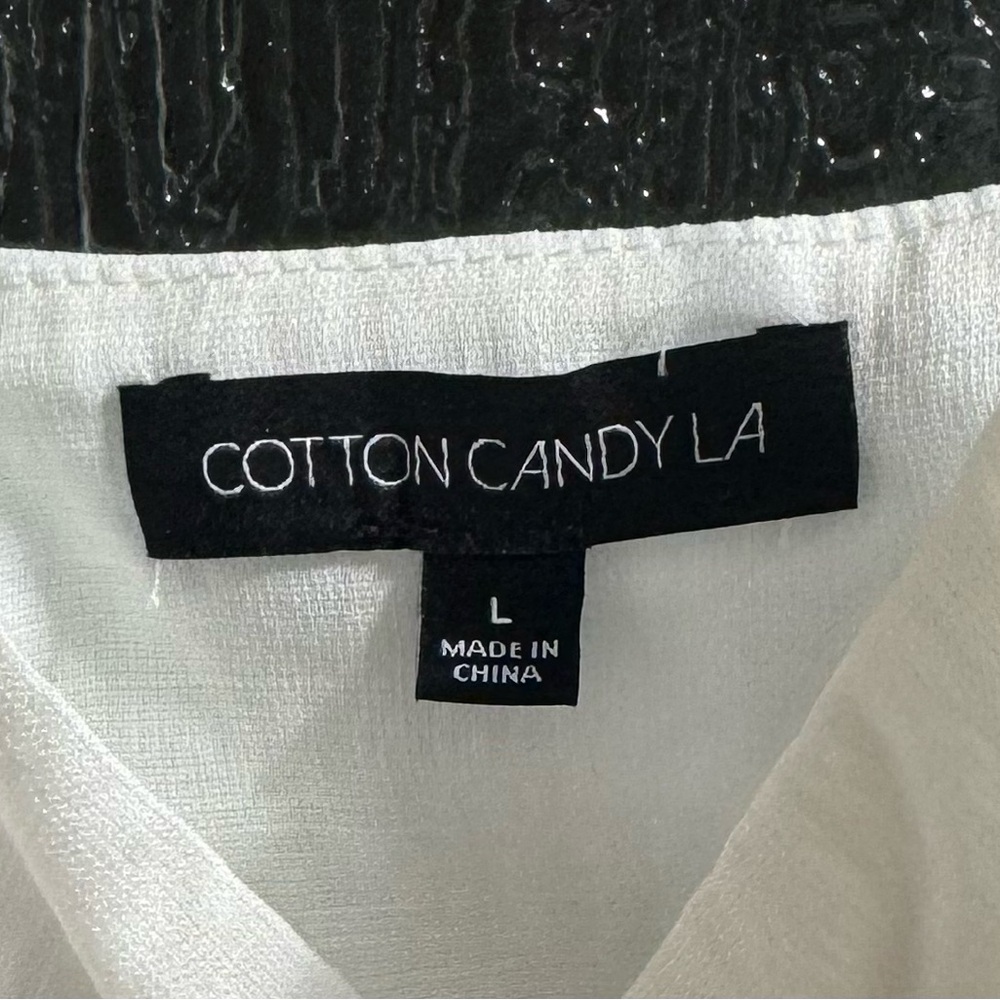 Cotton Candy LA White Ruffle Wrap Dress (but actually zips!) - Picture 3 of 5